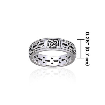Celtic Knotwork Sterling Silver Band TR1902 - Jewelry